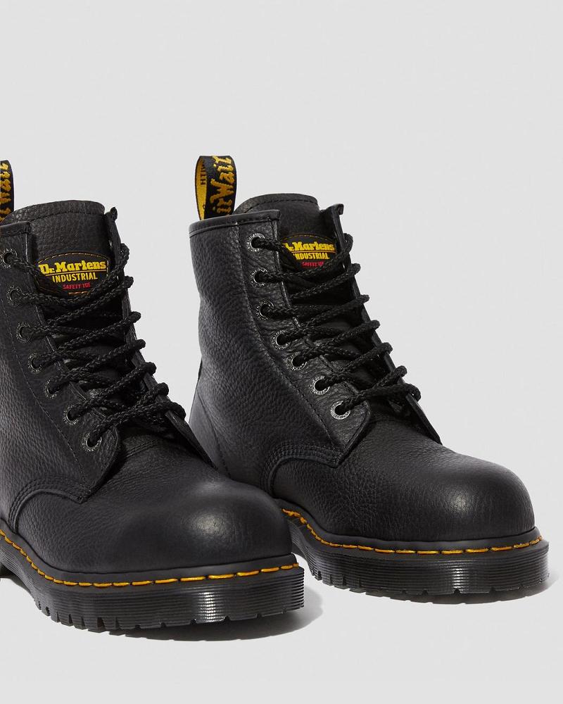 Botas De Trabajo Dr Martens Icon 7B10 Cuero Steel Puntera Mujer Negros | MX 399RVD